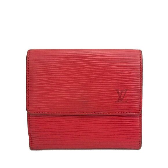 Louis Vuitton Red Epi Porte Feiulle Elise Leather Trifold Wallet - Picture 1 of 12